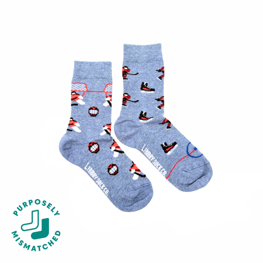 Friday Sock Co. - Kid's Hockey Crew Socks - Best Seller Playful Non-Matching: Medium (Age 4-7)