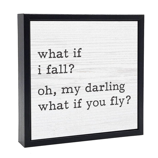 What if I Fall | Wood Sign