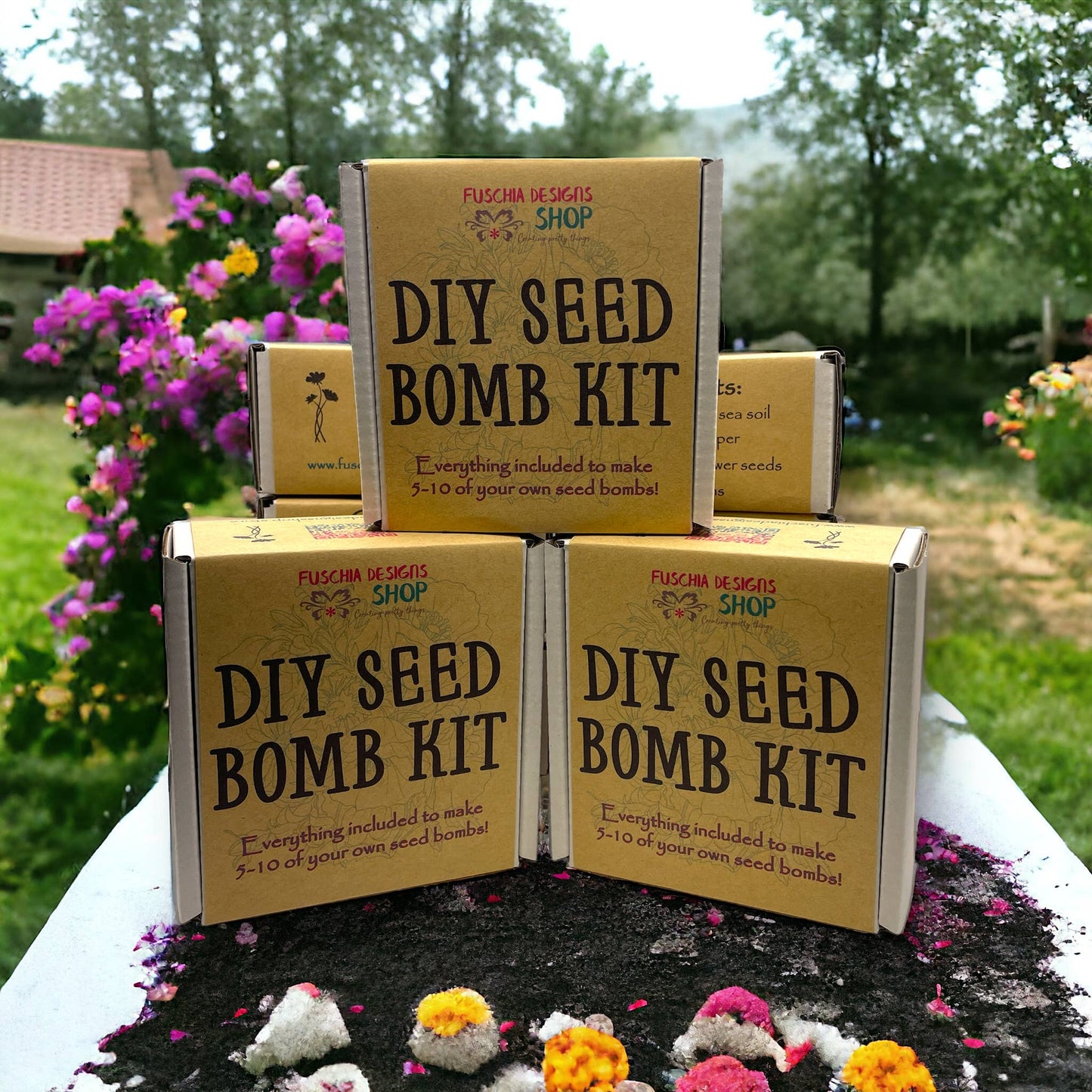 Fuschia Designs Shop - Seed Bombs - DIY Craft Kits