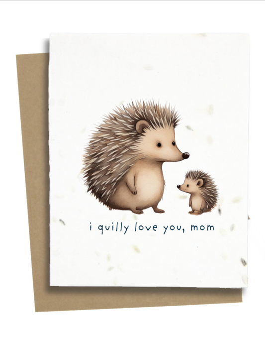 Greet n' Grow Plantable Cards - Hedgehog Mothers Day Card: Wildflower