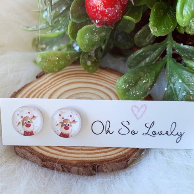 Oh So Lovely - Reindeer Cutie Stud Earrings