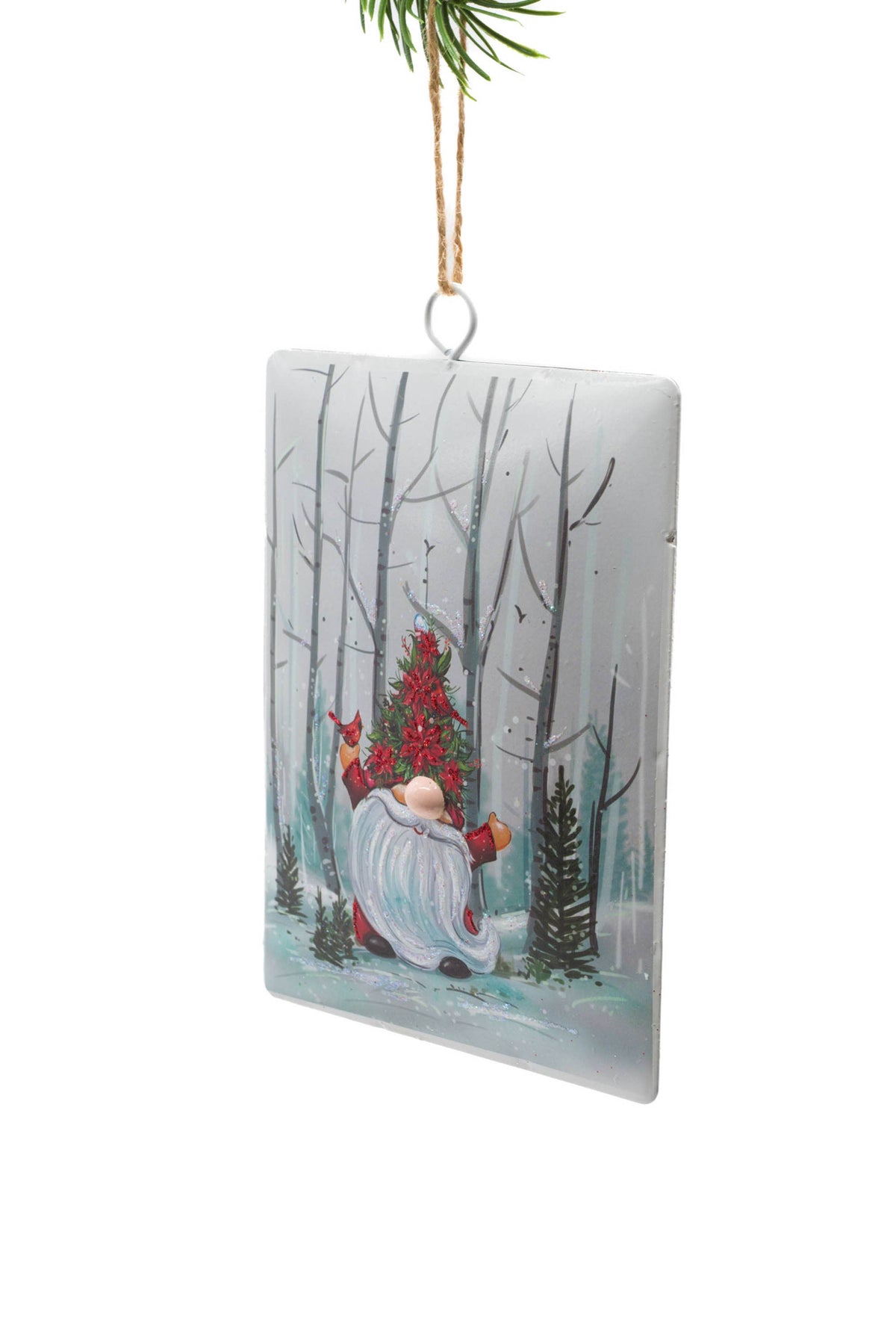 Starlight Collection - White Canvas Ornament with Gnomish Masterpiece