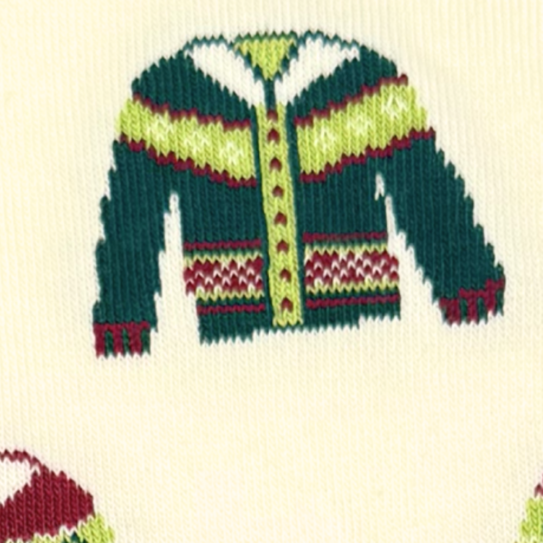 Friday Sock Co. - Men's Ugly Christmas Sweaters on Socks Mid-Calf Socks - Gift