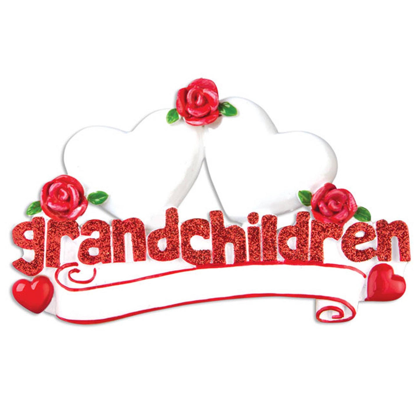 PolarX Ornaments - Grandchildren with Hearts Family Personalized Ornament: 8