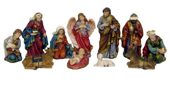 11 Pc Nativity & Three Wise Men Figurine Set