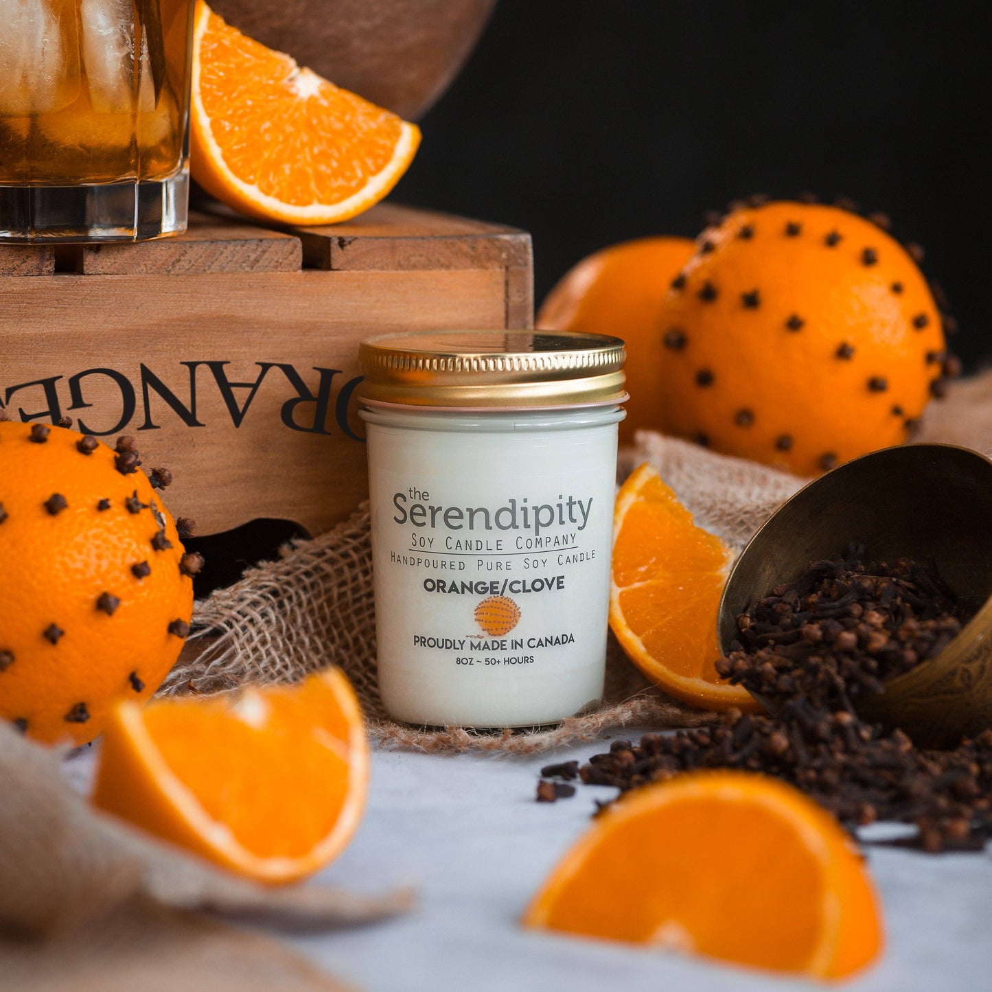 Serendipity Soy Candles - Orange & Clove: 8oz