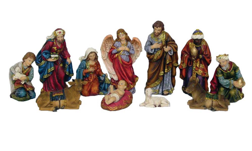 11 Pc Nativity & Three Wise Men Figurine Set