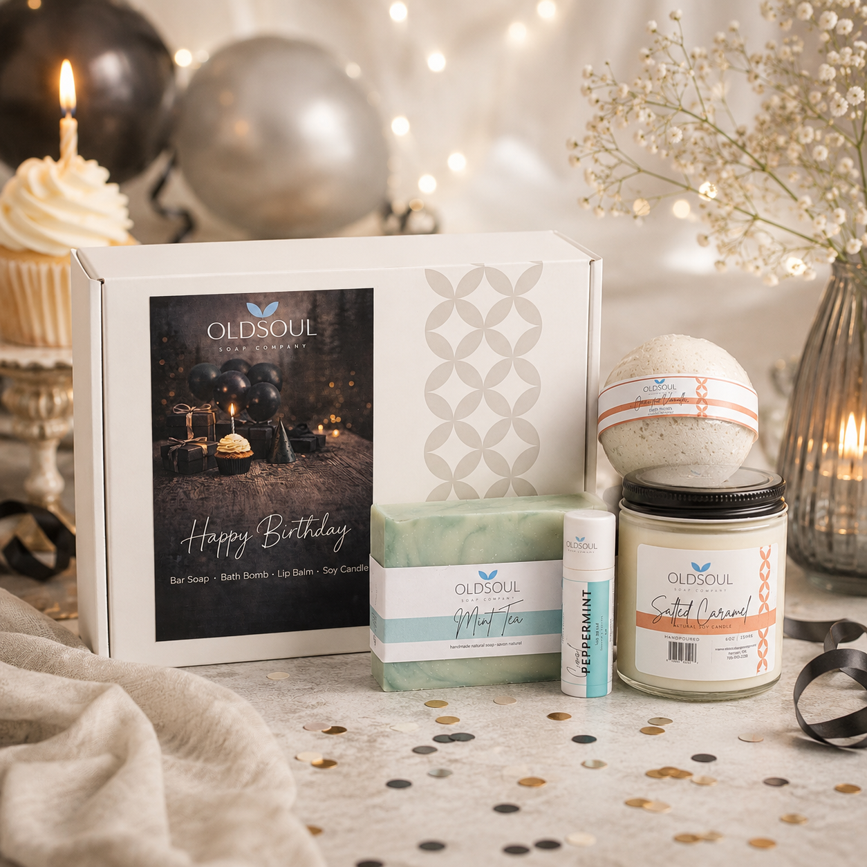 Old Soul Soap Company Inc. - Special Occasion Gift Box: Happy Birthday Blue