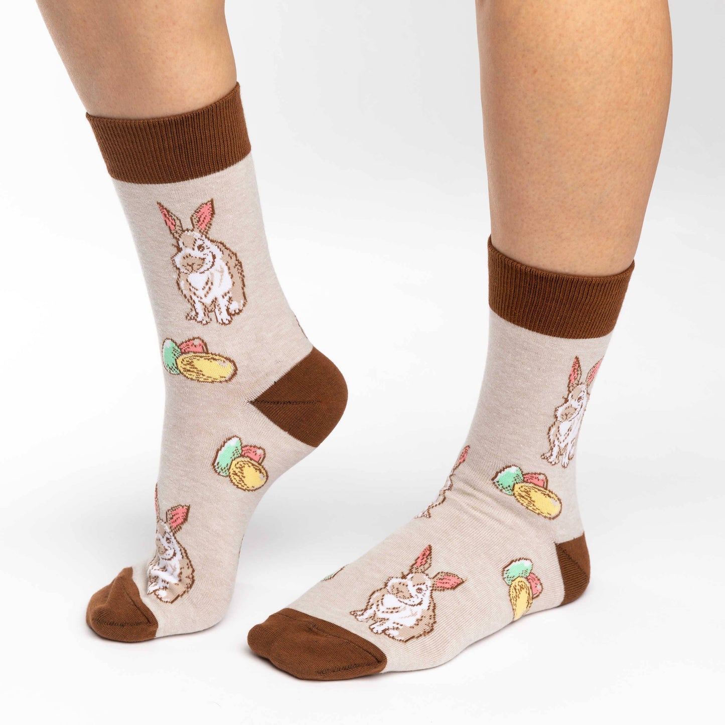 Good Luck Sock - Women's Easter Bunny Rabbit Eggs Socks: Shoe Size 5-9