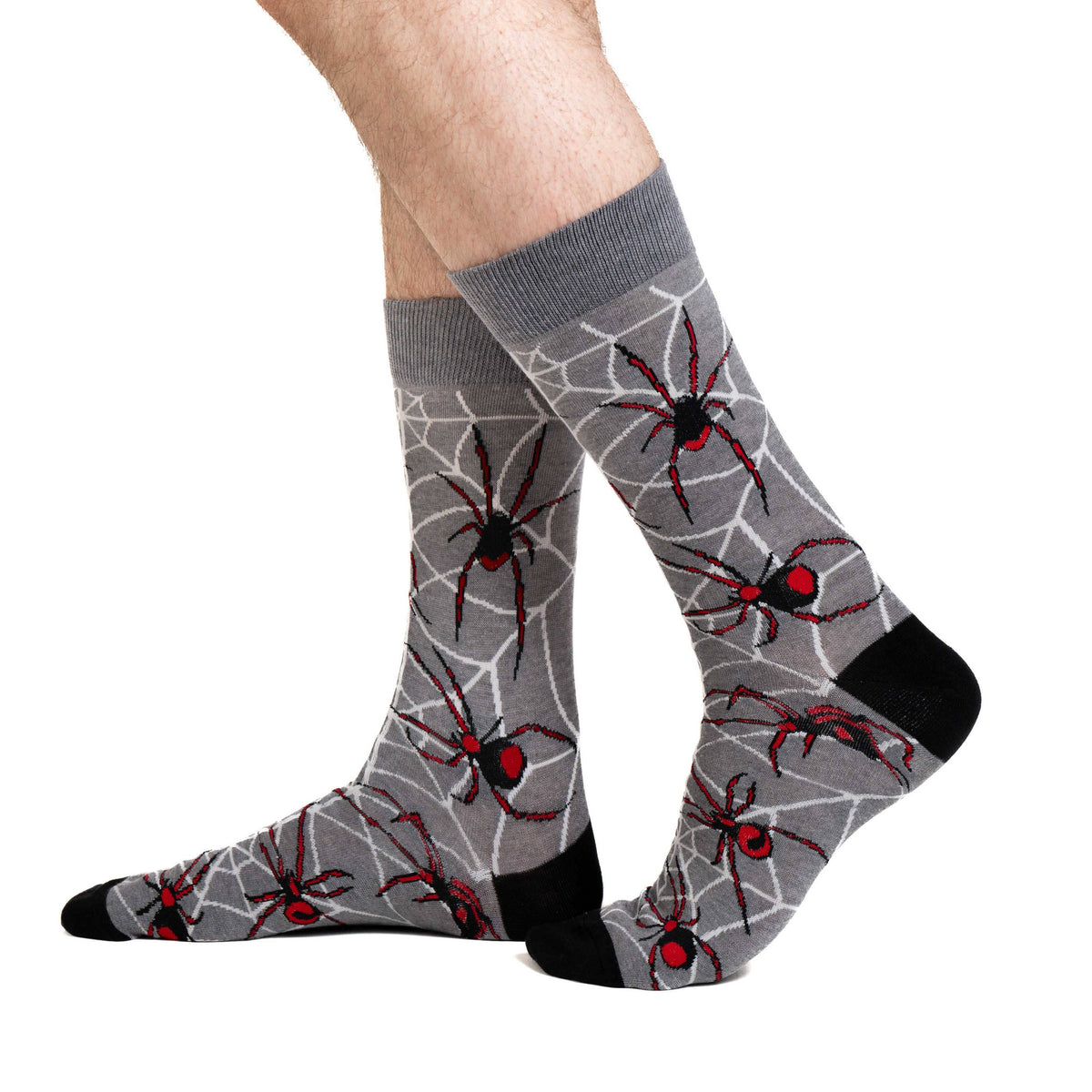 Good Luck Sock - Men's Spiders Socks: Shoe Size 7-12