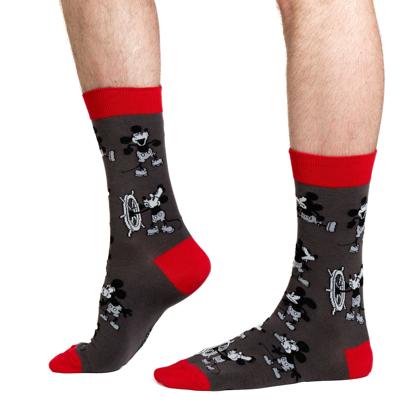 Good Luck Sock - Men's Steamboat Willie Socks: Shoe Size 7-12