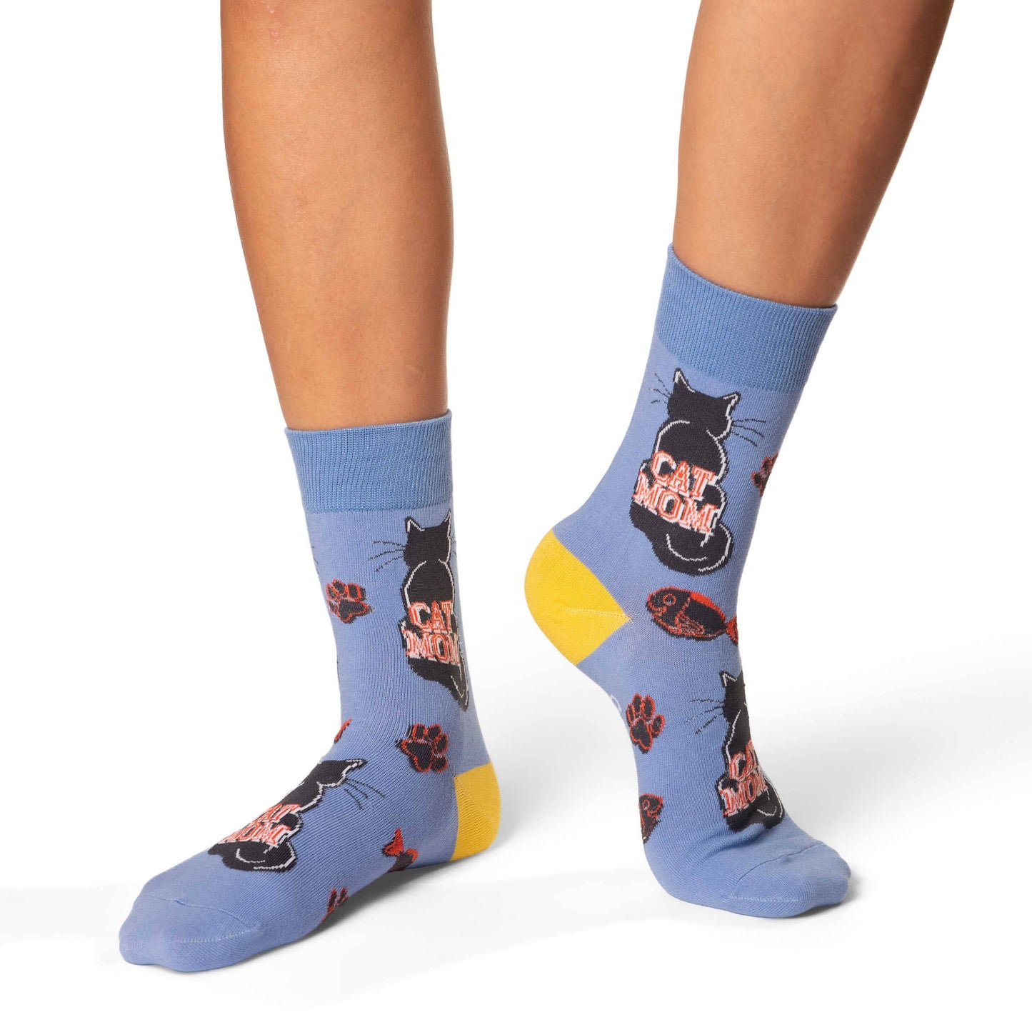 Good Luck Sock - Women's Cat Mom Socks: Shoe Size 5-9