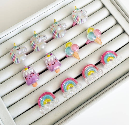Shantiques Mini Creations - Kids Rings - Summer Carnival Fun: Purple Popsicle