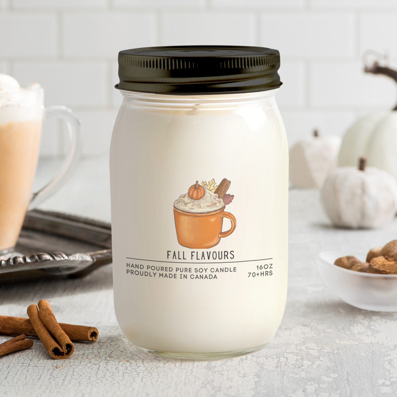 Serendipity Soy Candles - Fall Flavors: 16oz Mason Jar