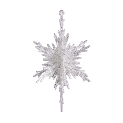 5.5 Inch Glittered Snowflake Ornament