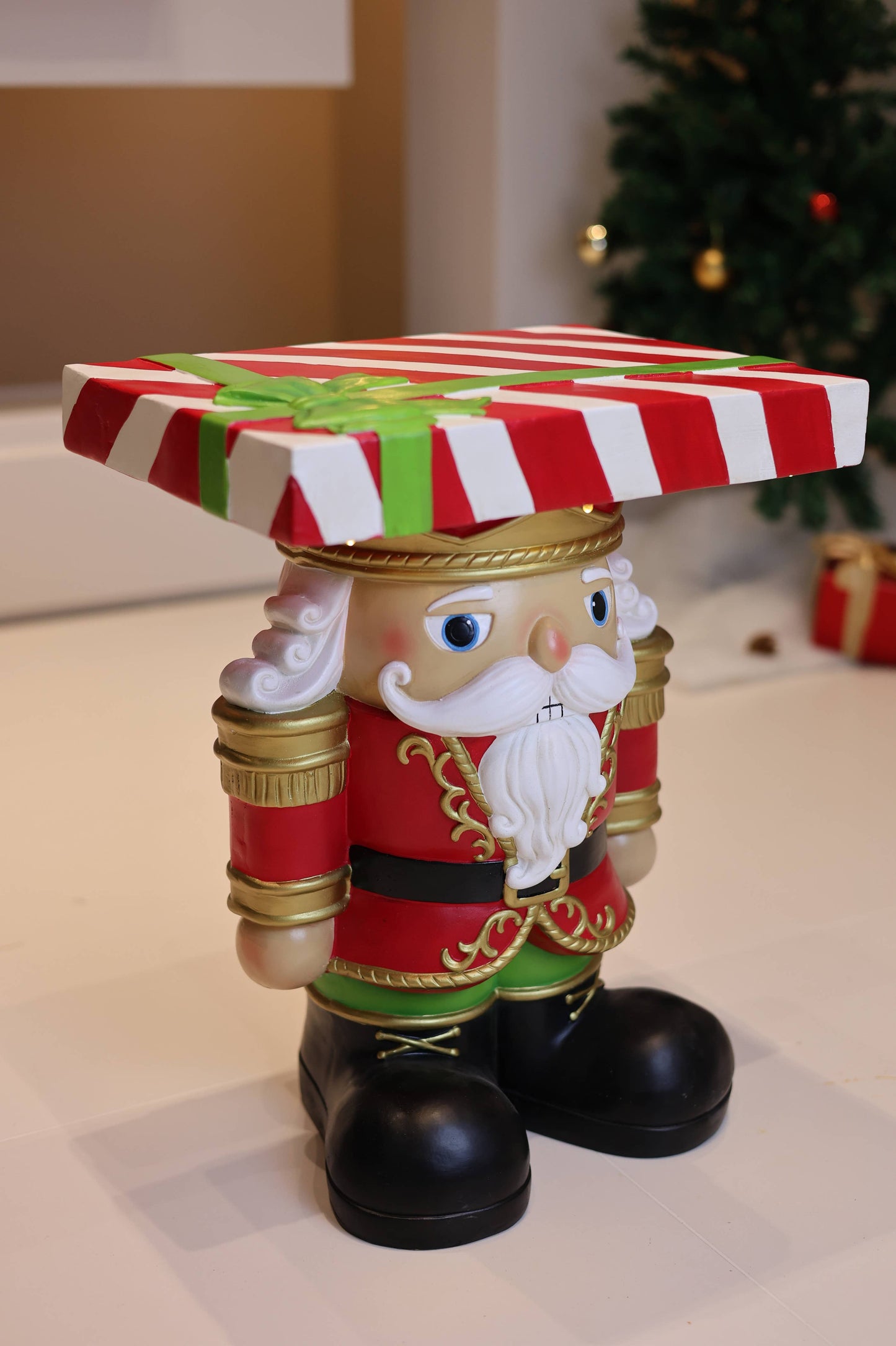 Hi-Line Gift Ltd. - Lighted Nutcracker Soldier Christmas Side Table Decor