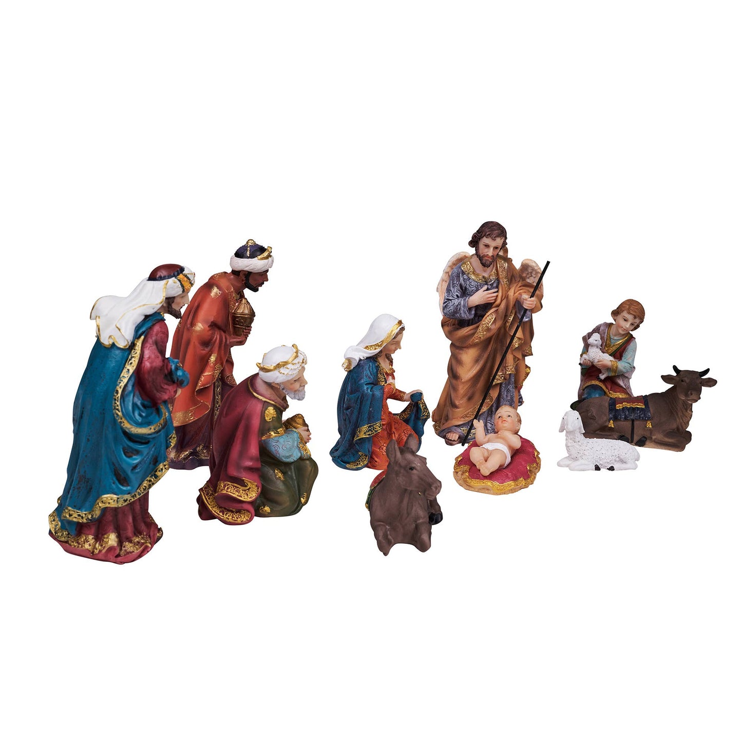 11 Pc Nativity & Three Wise Men Figurine Set