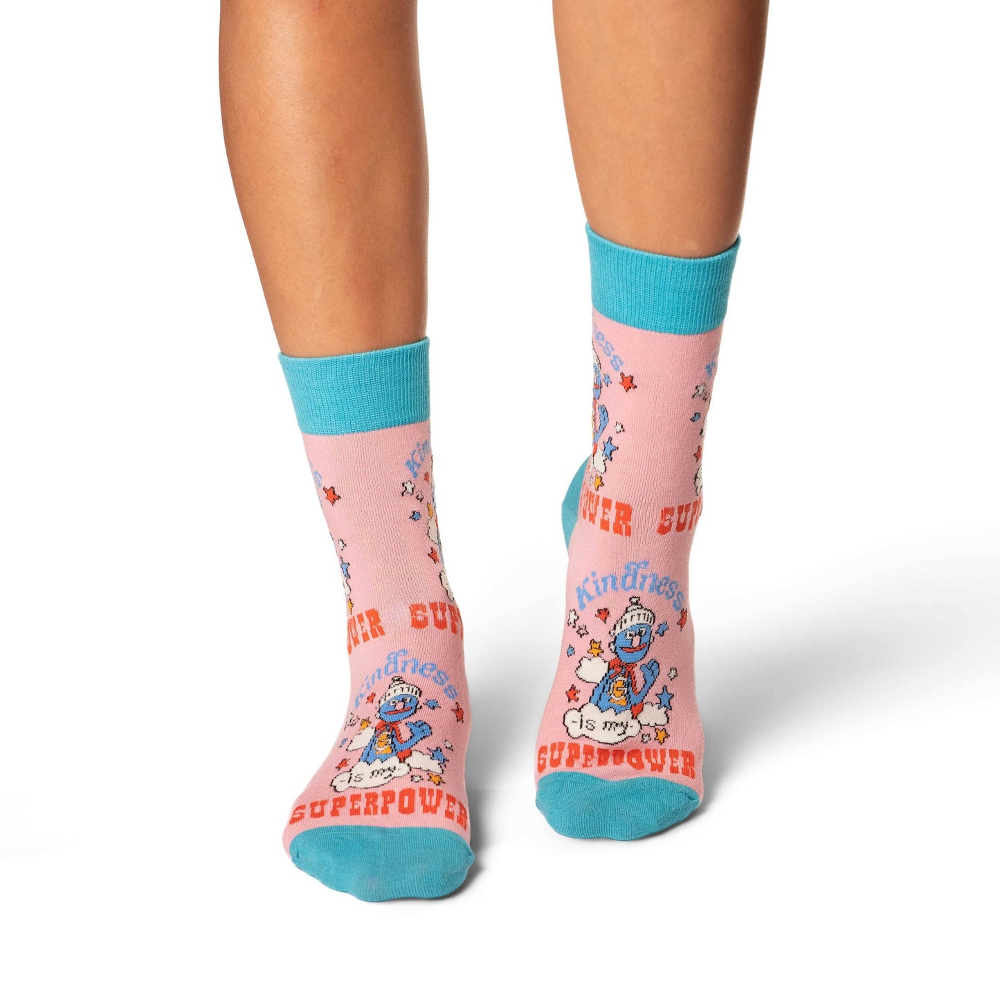 Good Luck Sock - Women's Sesame Street, Kindness is my Superpower Socks: Shoe Size 5-9
