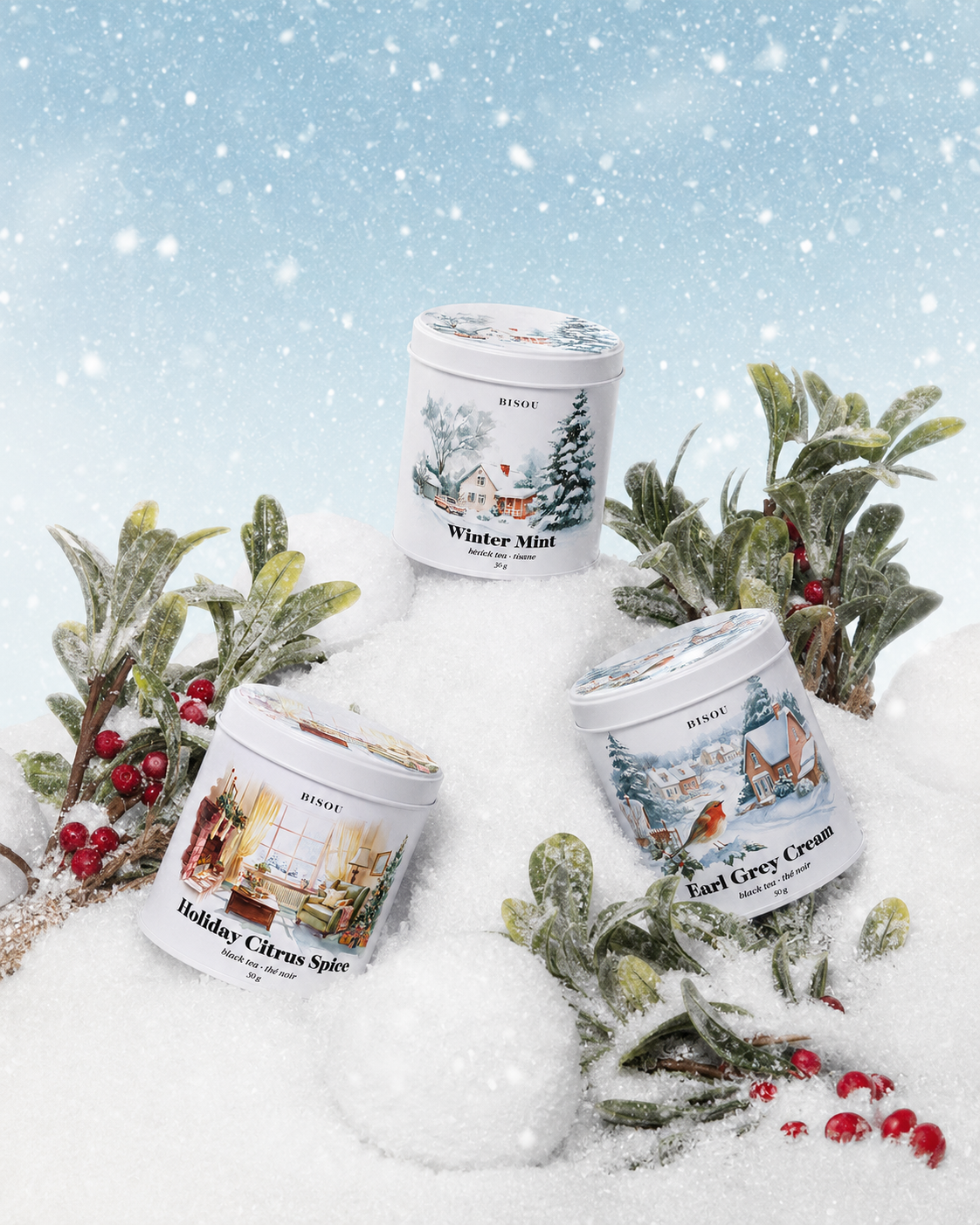 Bisou Tea Winter Mint - Holiday Mint Tea Tin
