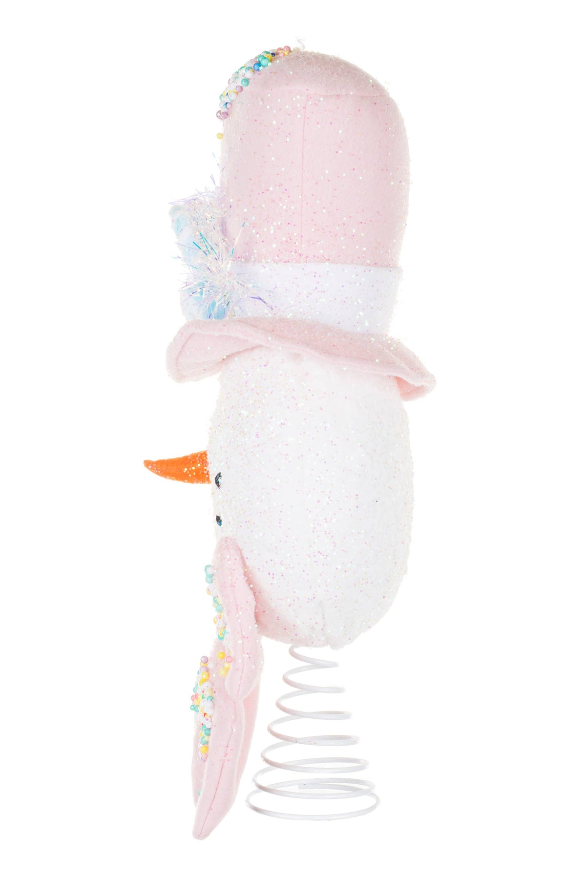 NEW-Baby Pink Snowman Tree Topper