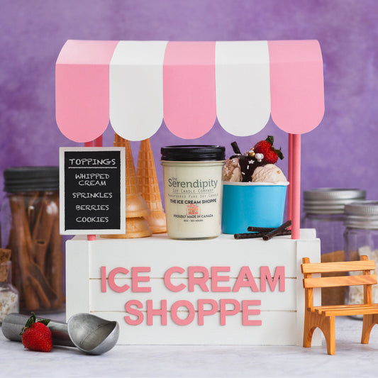 Serendipity Soy Candles - Ice Cream Shoppe: 8oz Candles/Wax Melts (sold individually )