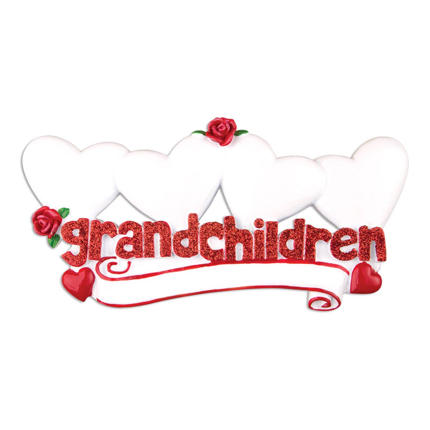 PolarX Ornaments - Grandchildren with Hearts Family Personalized Ornament: 8