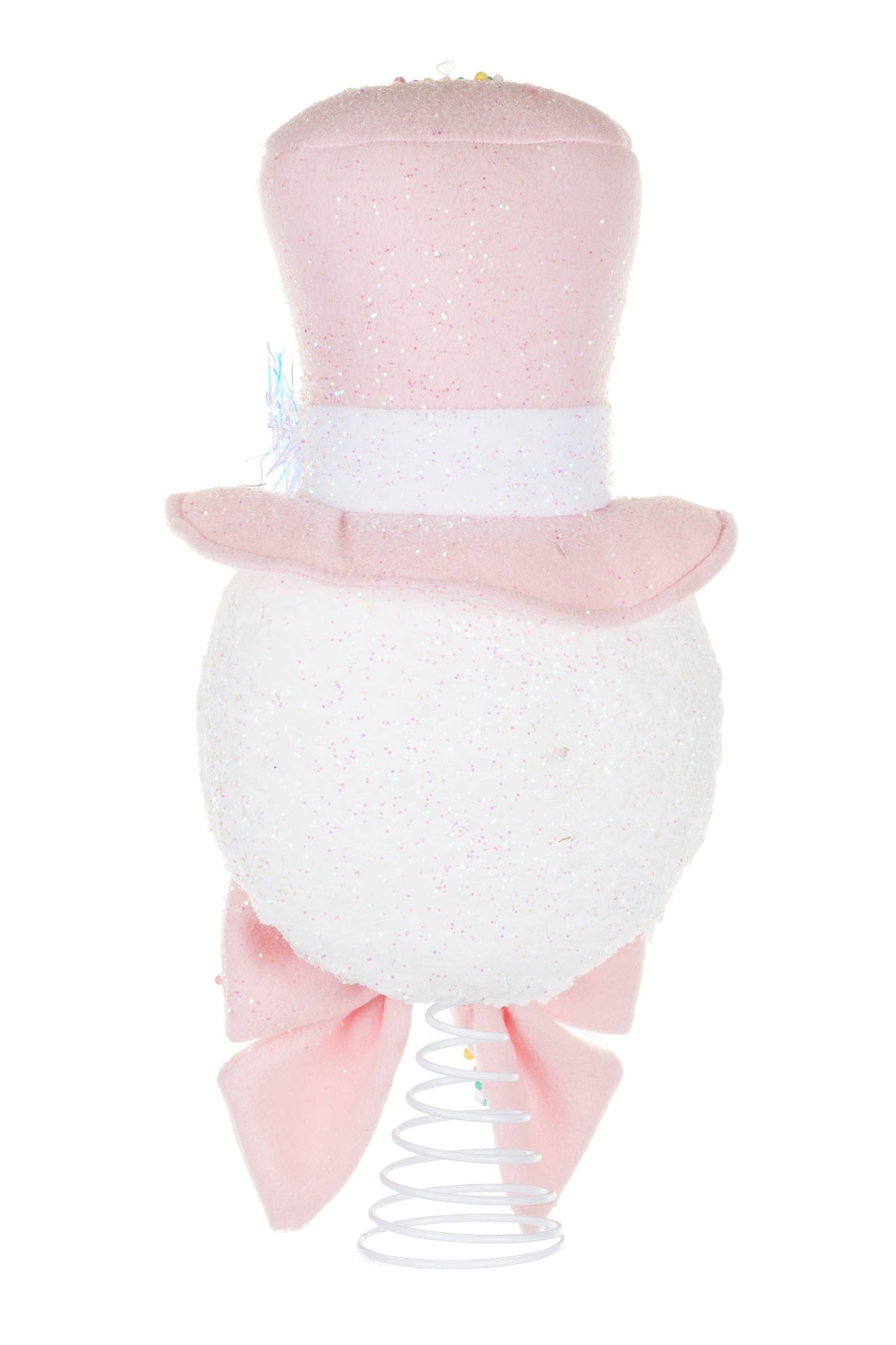 NEW-Baby Pink Snowman Tree Topper