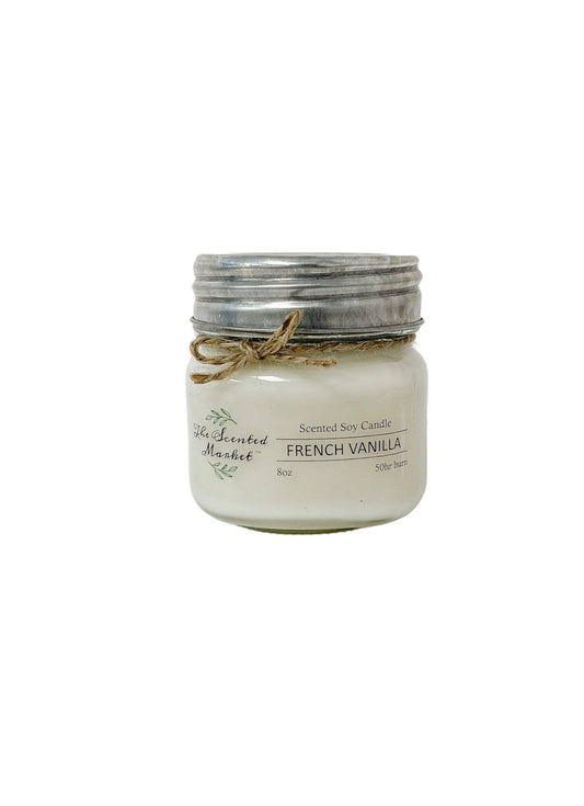 The Scented Market - FRENCH VANILLA Soy Wax Candle 8 oz
