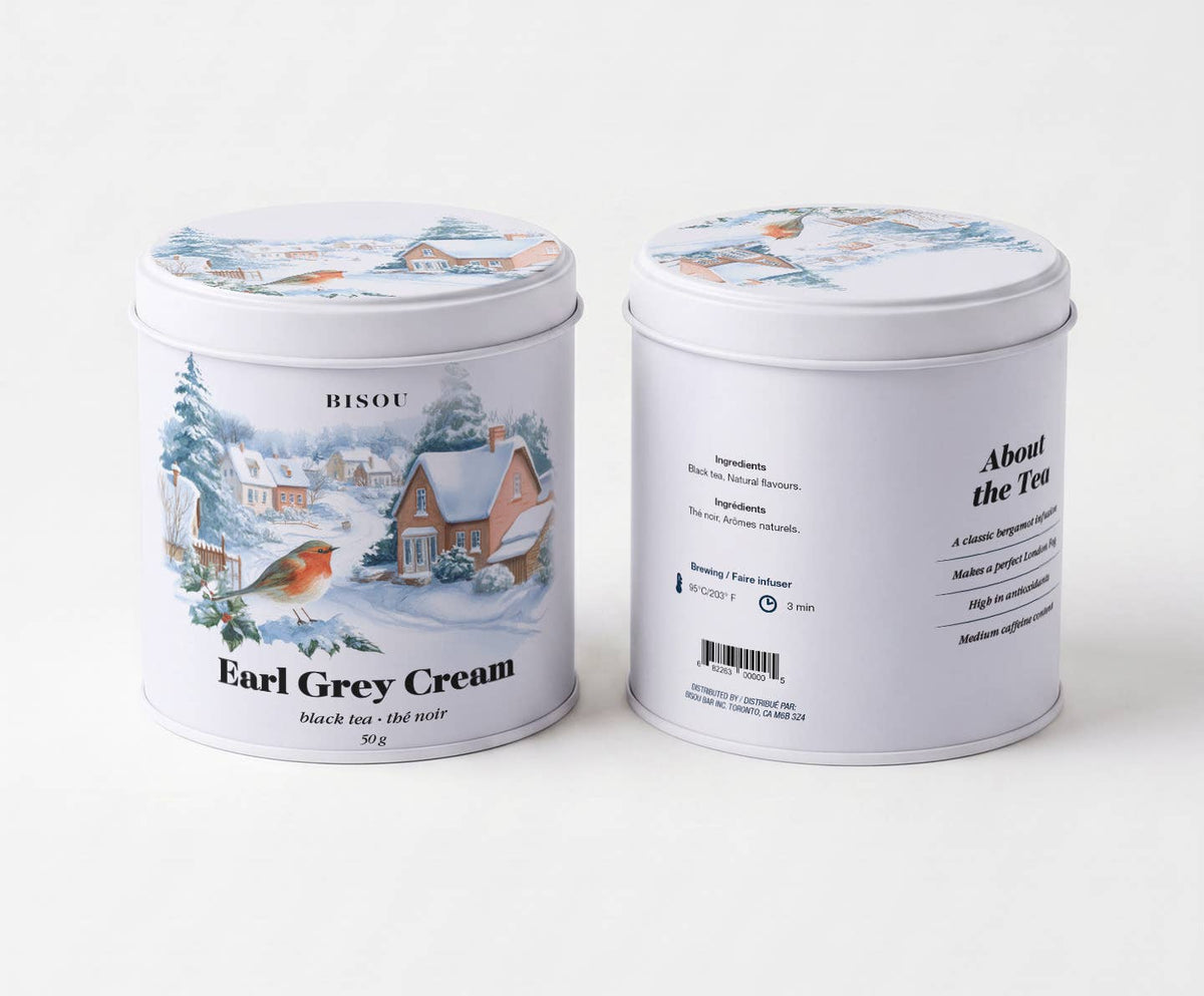 Bisou Tea, Grey Cream - Holiday Black Tea Tin