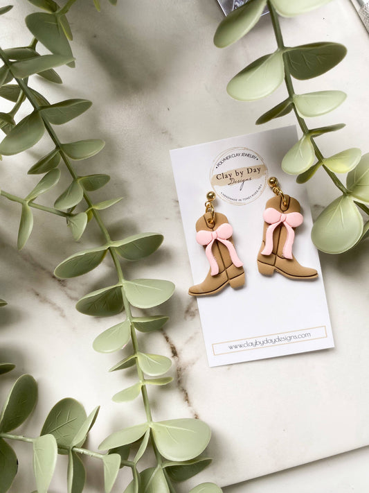 Clay by Day Designs - Country Cowboy/Cowgirl Boots  - clay festival earrings