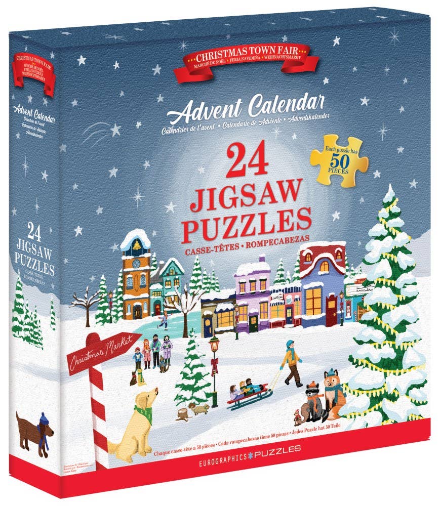 Eurographics Puzzles Canada - Christmas Town Fair - Advent Calendar