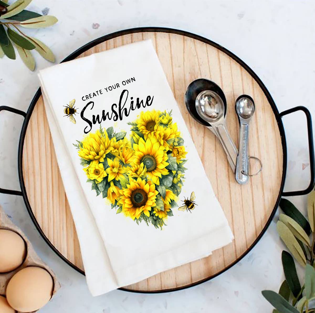 Avery Lane Gifts - Sunflower Create your own Sunshine Flour Sack Tea Towel