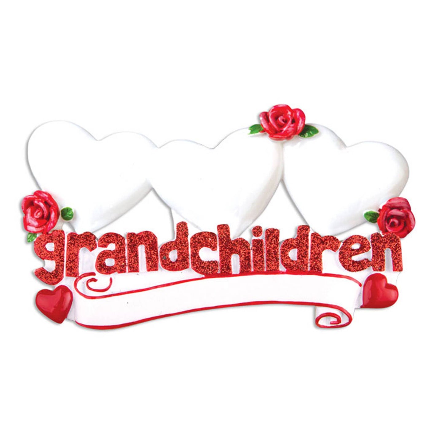 PolarX Ornaments - Grandchildren with Hearts Family Personalized Ornament: 6