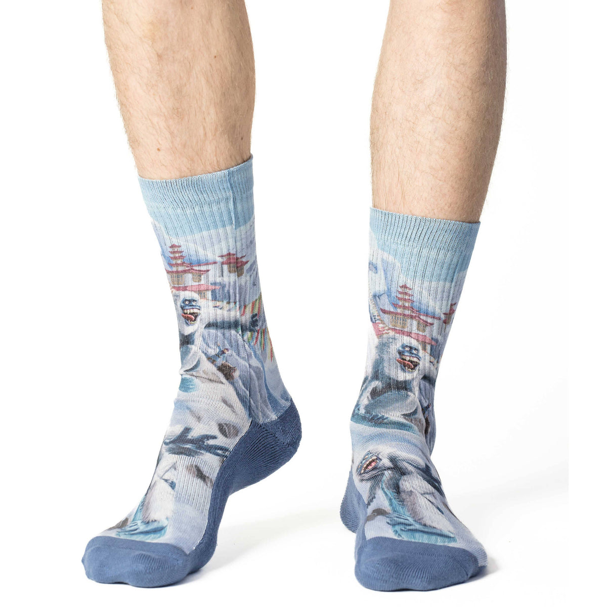 Good Luck Sock - Men's Snowboarding Yeti Socks: Shoe Size 8-13