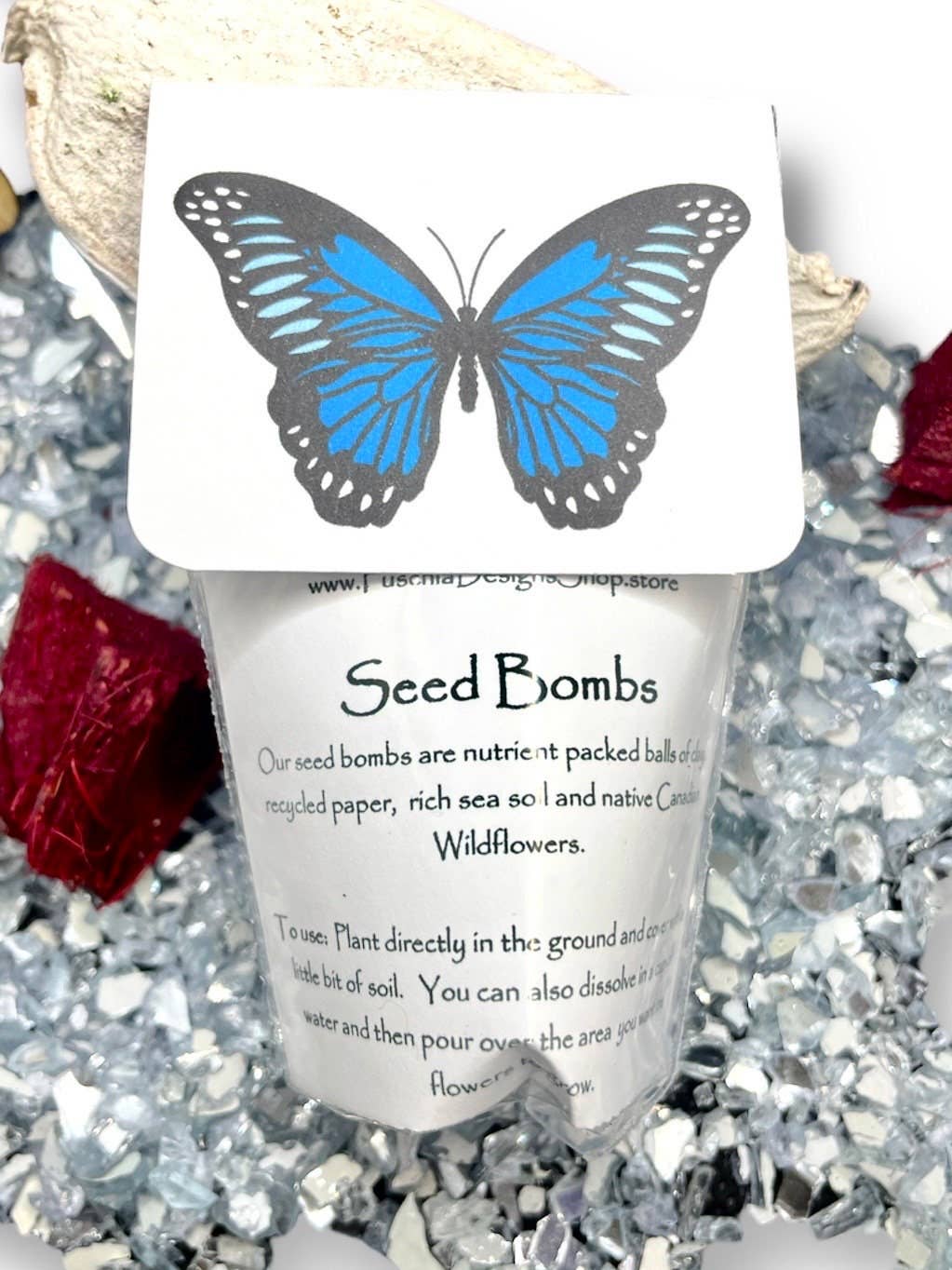 Fuschia Designs Shop - Seed Bombs - Mother's Day Themed - Mixed Colors - Canadian W: 10 Single Wraps