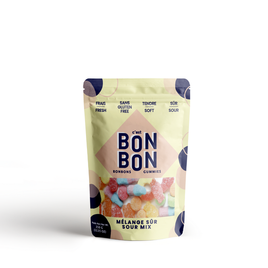 c'est BONBON- Canada - Sour Mix - 350g Large - Gummy Candies