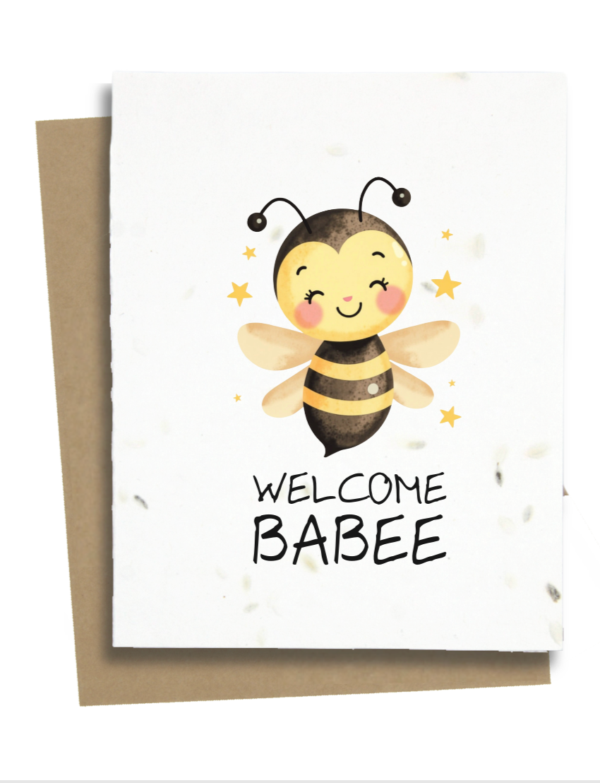 Greet n' Grow Plantable Cards - Welcome New Baby Card: Wildflower