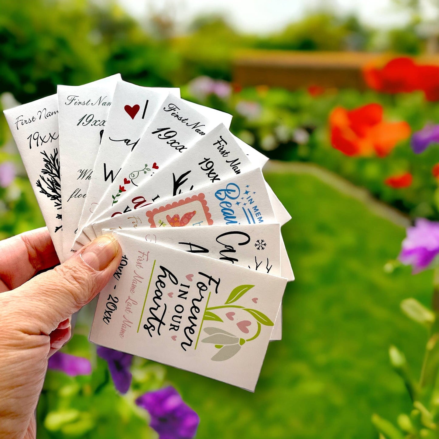 Memorial Seed Packages with Wildflowers