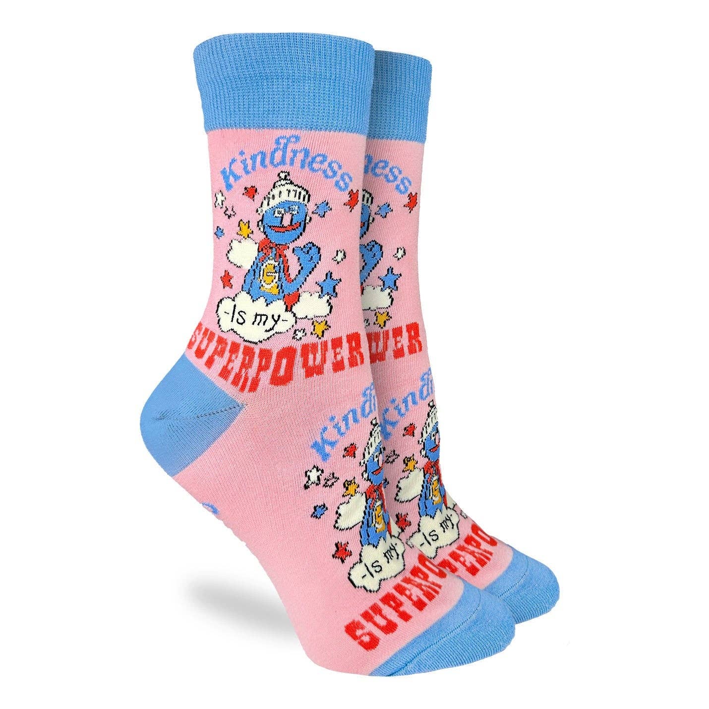 Good Luck Sock - Women's Sesame Street, Kindness is my Superpower Socks: Shoe Size 5-9