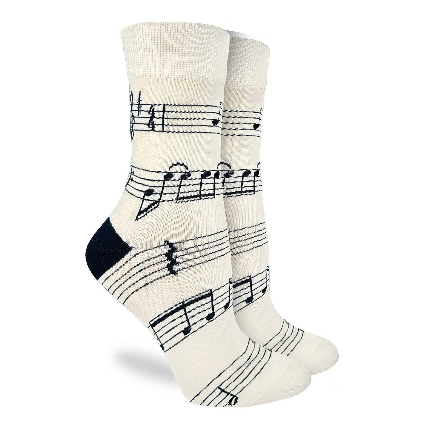 Good Luck Sock - Women's Sheet Music Socks: Shoe Size 5-9