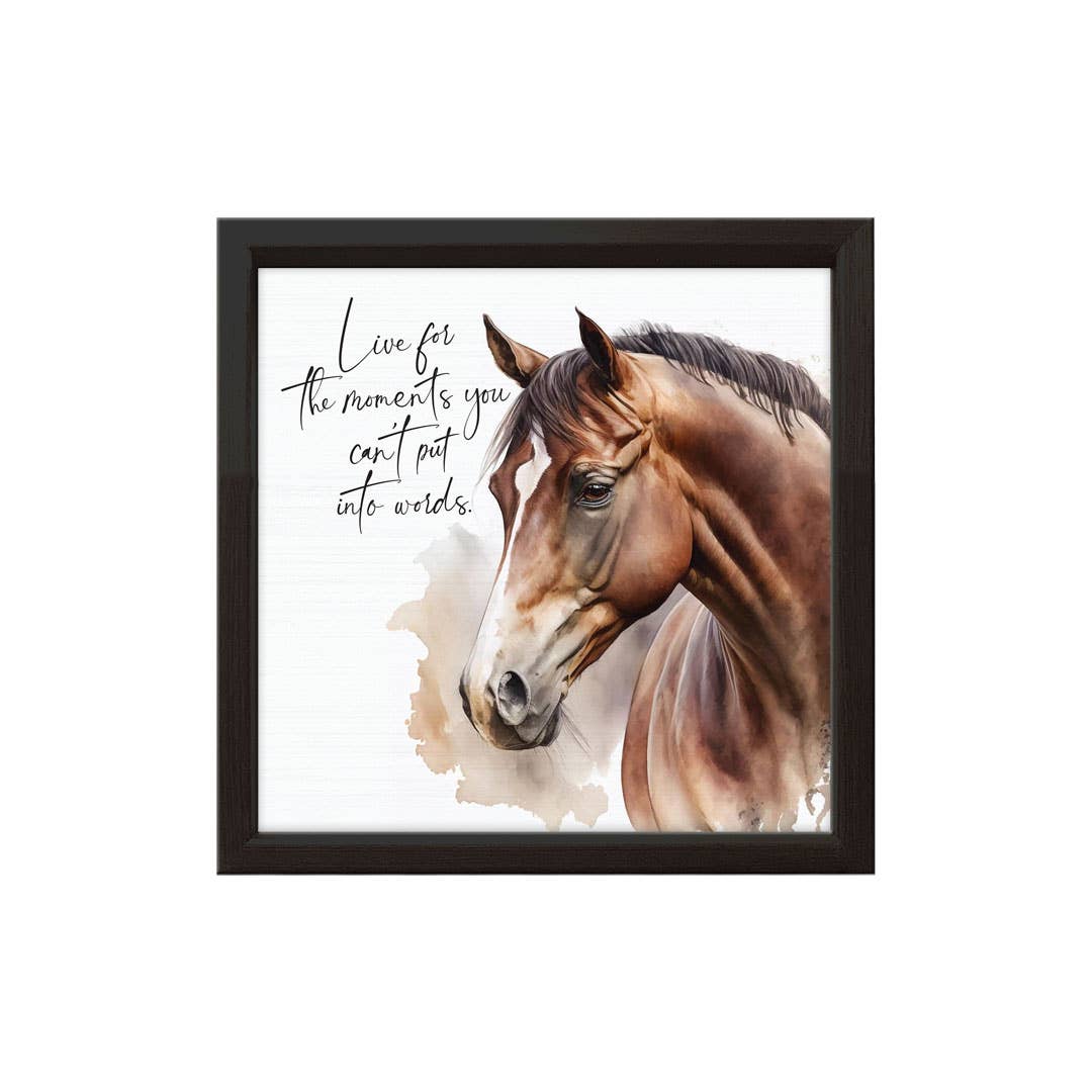 Pinetree Innovations Canada - Live For The Moments | Wood Sign: 14 x 14