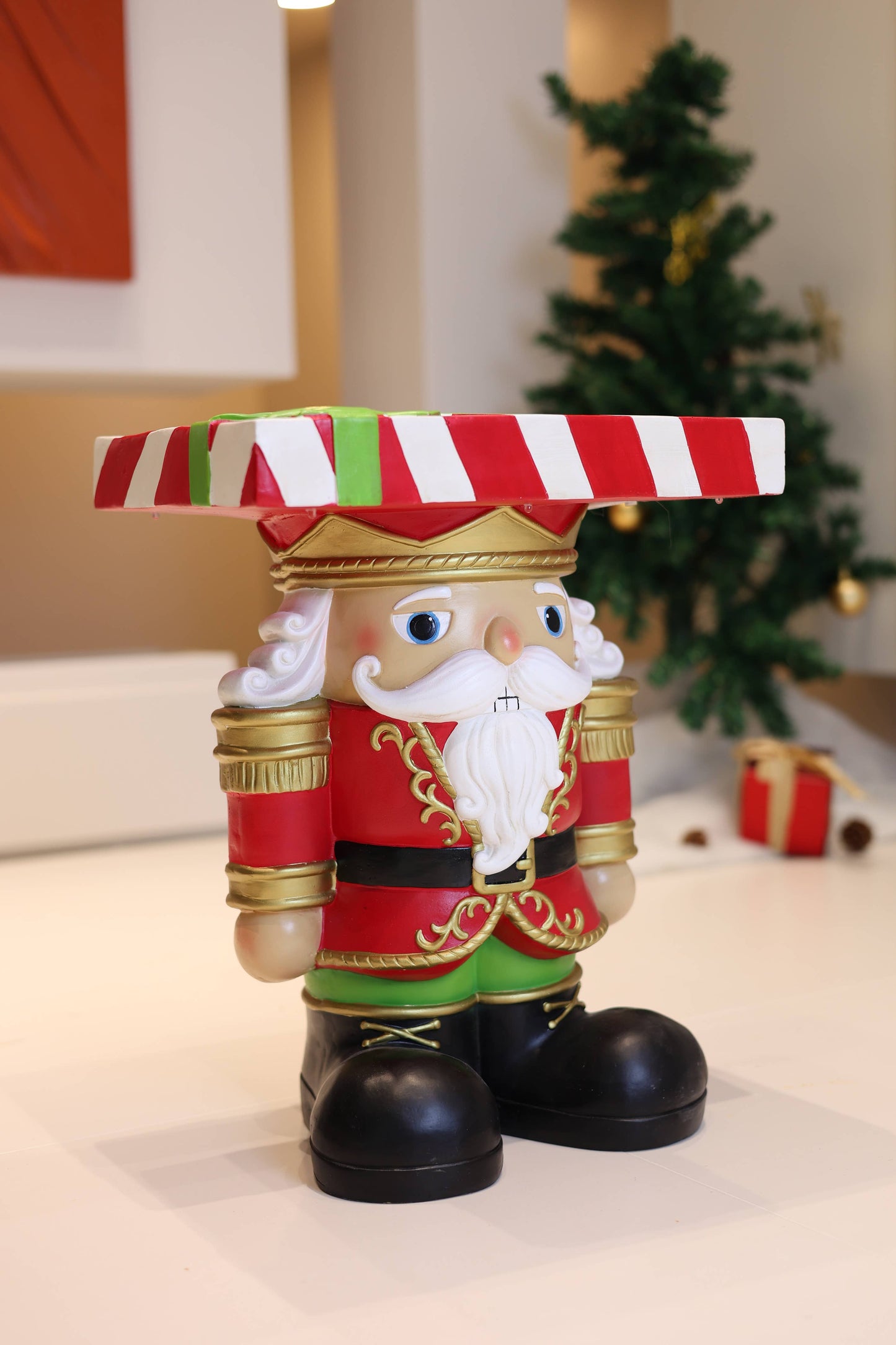 Hi-Line Gift Ltd. - Lighted Nutcracker Soldier Christmas Side Table Decor