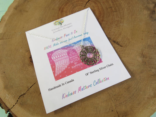 Crystal McMaster Jewellery Designer - Heart Circle Charm Necklace