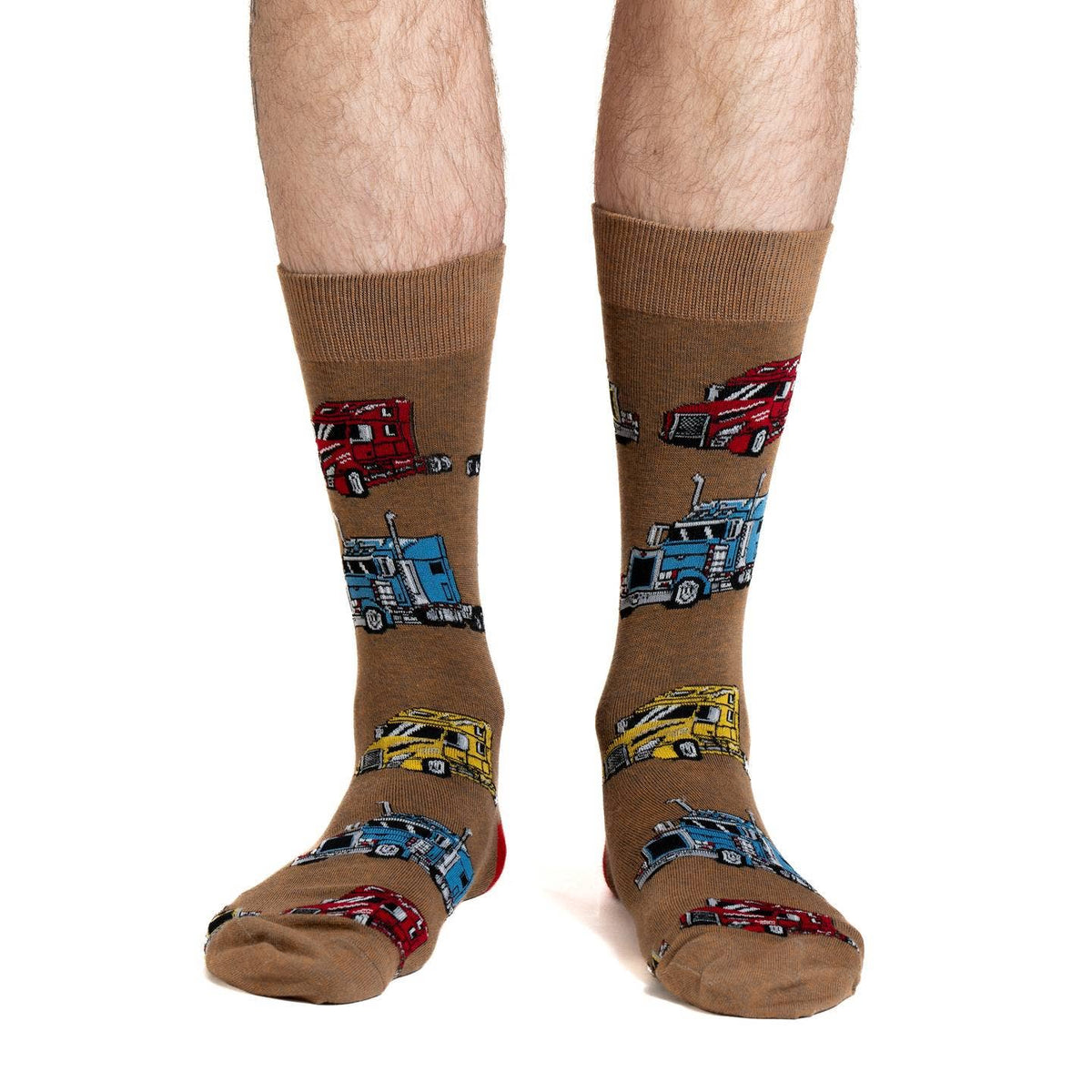 Good Luck Sock - Men's Big & Tall Semi-truck Socks: Shoe Size 13-17