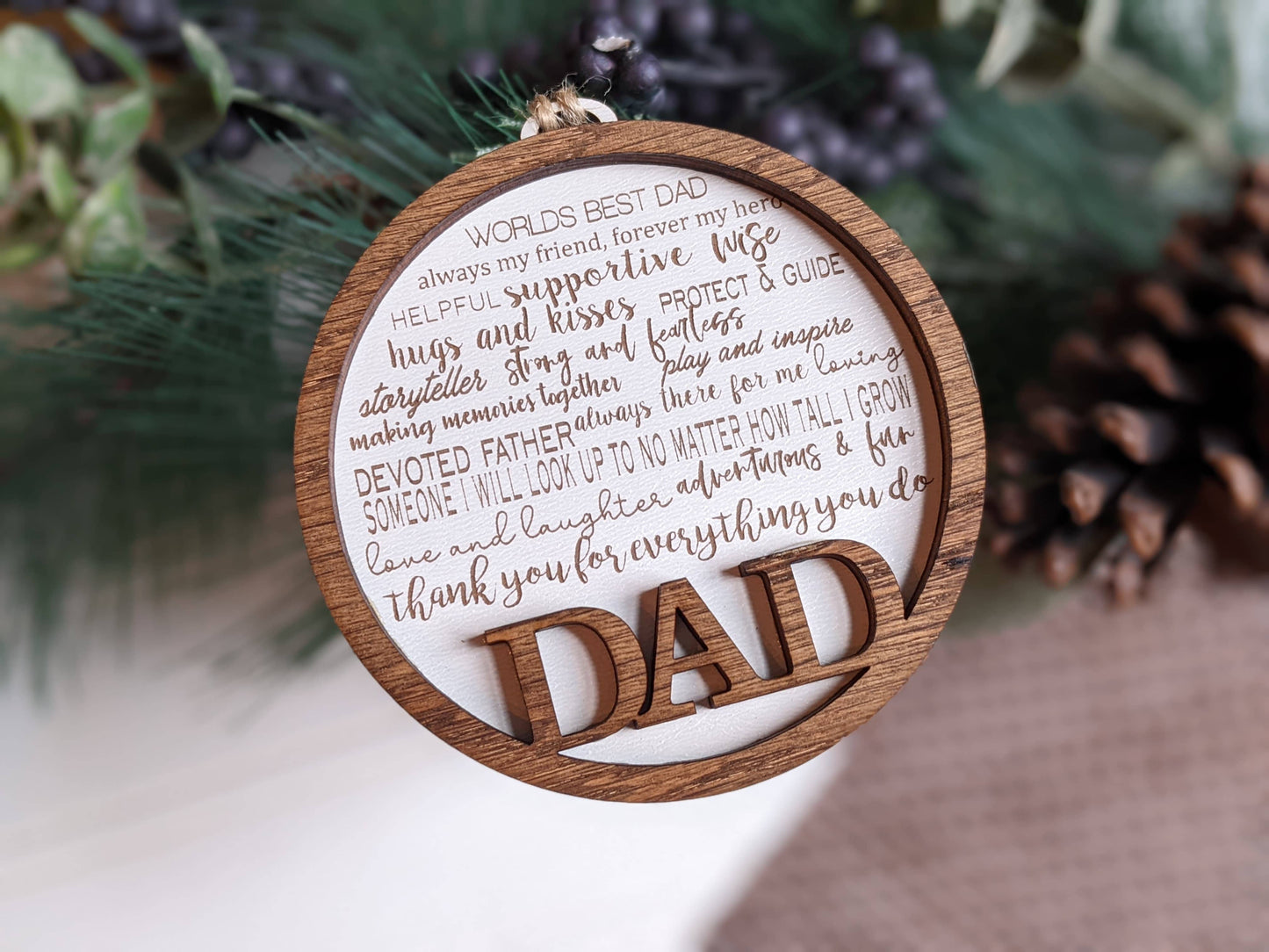Richer Design Co. - Assorted Dad Christmas Ornament: Mountains