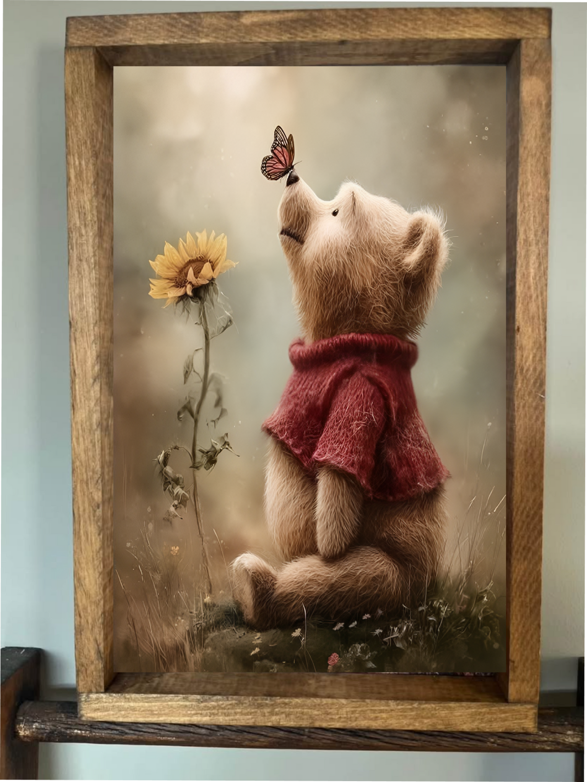 Stir Crazy Signs - Teddy Bear Simplicity Farmhouse Sign: 8x12 / Early American