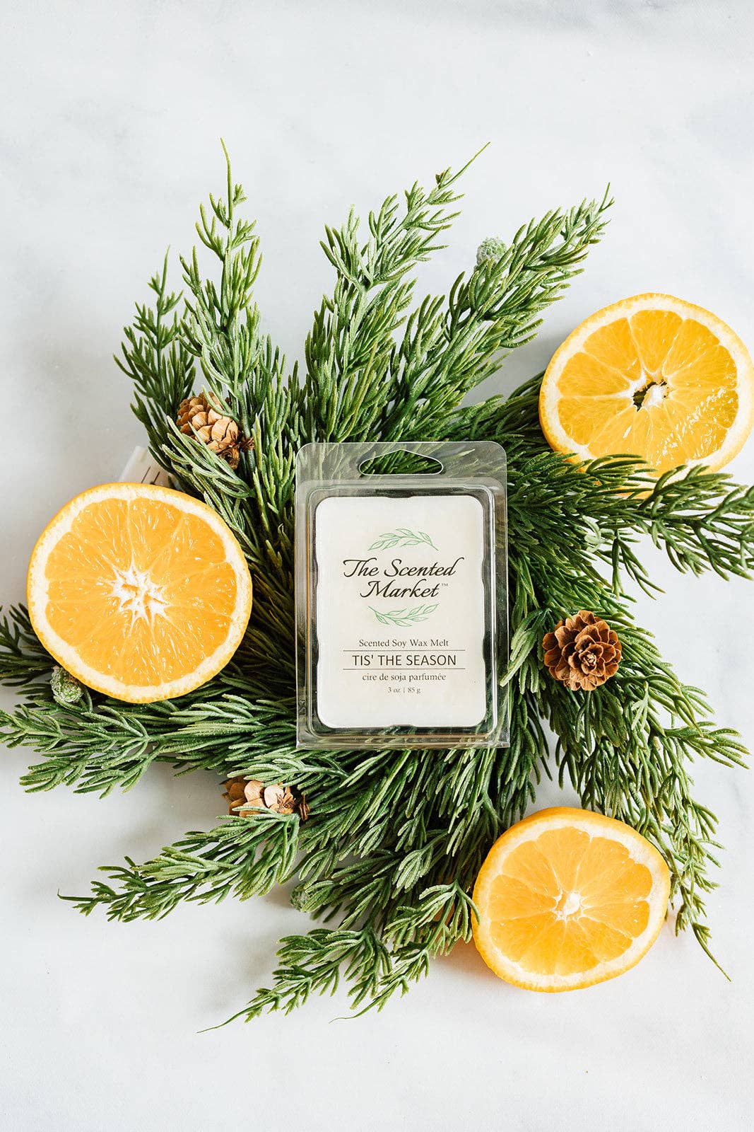 TIS' THE SEASON a soft blend of Balsam fir and a hint of citrus. A joyous Christmas blend. Each soy wax melt comes with 6 cubes. Each soy wax melt is hand poured in small batches to ensure quality. * Our soy wax is renewable and sustainable * Our oils are 100% pure and blended in house. * Dye Fee *Soot Free *Gluten Free *Vegan Friendly

Made in Ontario, Canada 