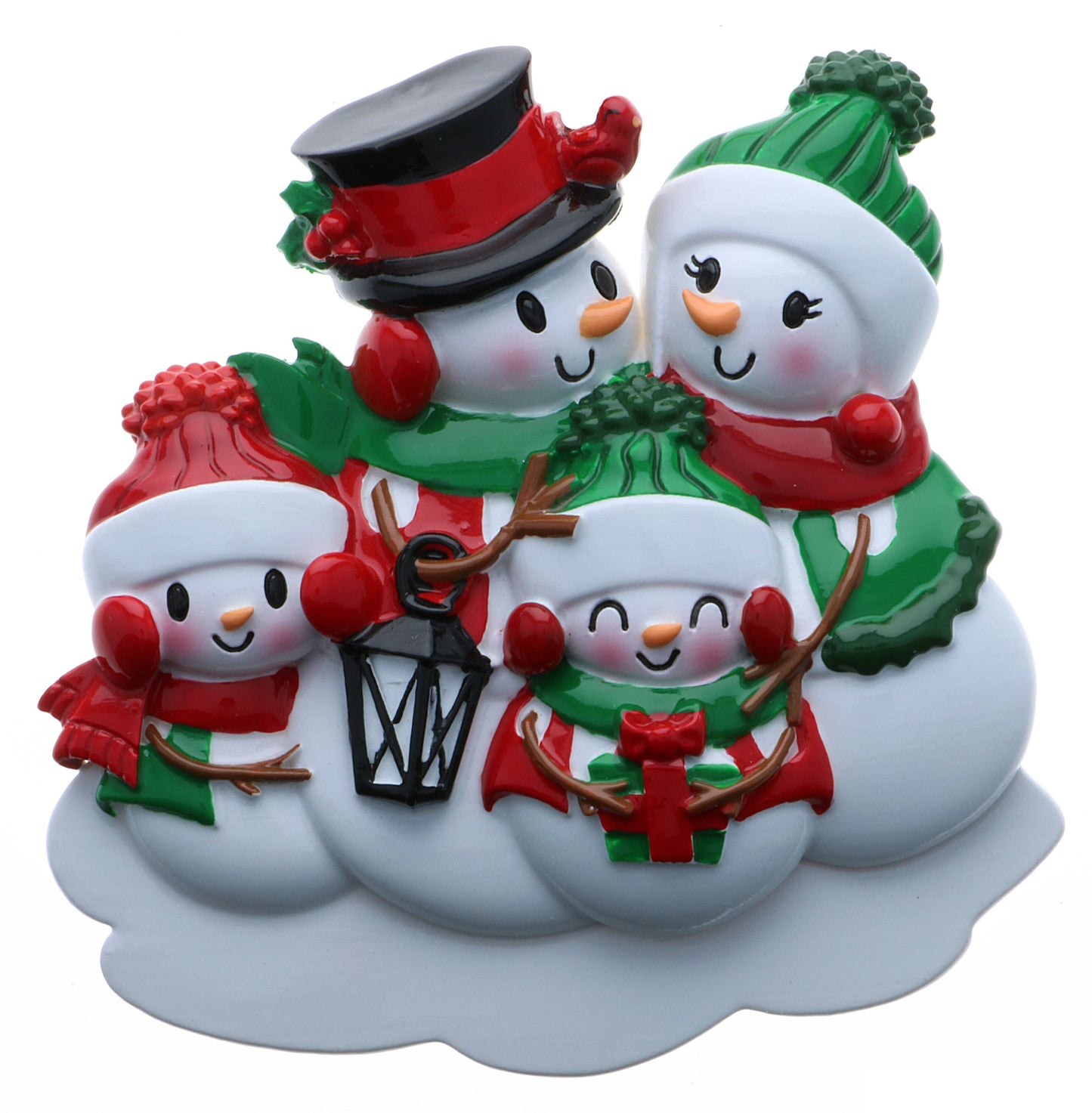 PolarX Ornaments - Snowman Family Personalized Ornament: 5