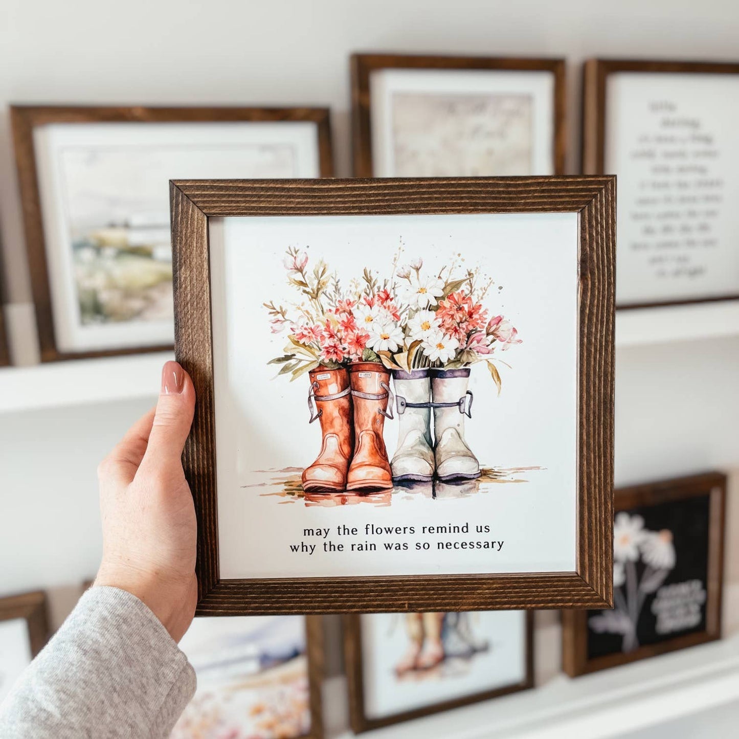 Knotty Design Co. - May The Flowers Remind Us Framed Sign