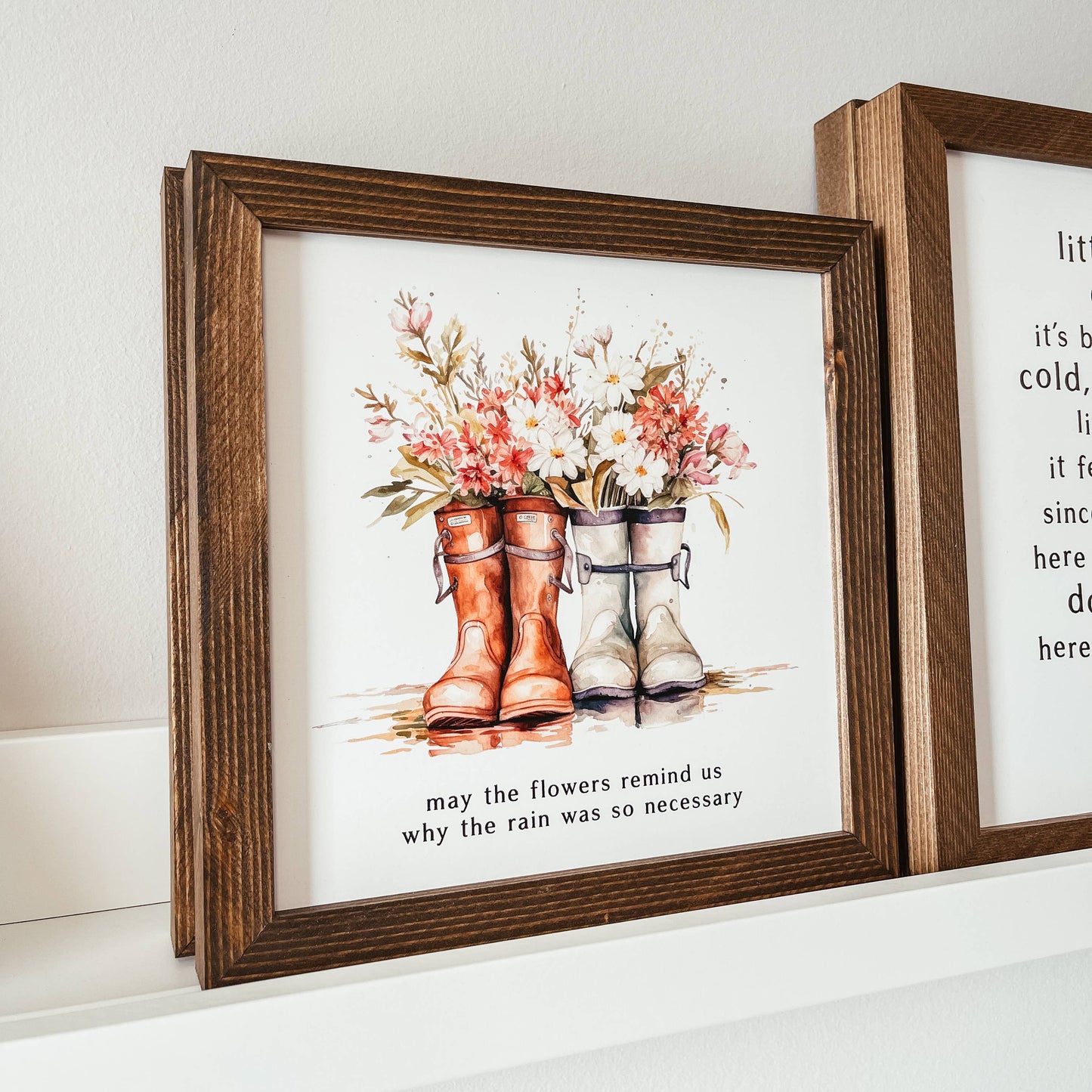 Knotty Design Co. - May The Flowers Remind Us Framed Sign